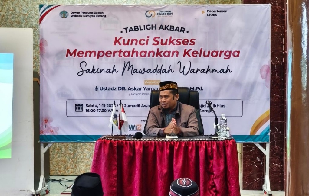 Mengurai Benang Kusut Rumah Tangga: Tips Jitu Ustaz Askar Yaman di Tabligh Akbar Wahdah Pinrang