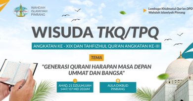 Evaluasi dan Motivasi Belajar Al-Qur’an, Lembaga Khidmatul Qur’an Wahdah Islamiyah Pinrang Akan Wisuda 33 Santri